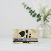 Makeup Brushes | Goldschimmer Visitenkarte (Stehend Vorderseite)