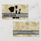 Makeup Brushes | Goldschimmer Visitenkarte (Vorne/Hinten)