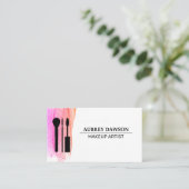Makeup Brushes Icon Business Card Visitenkarte (Stehend Vorderseite)