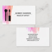 Makeup Brushes Icon Business Card Visitenkarte (Vorne/Hinten)