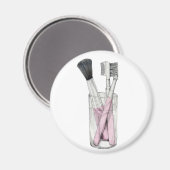 Makeup Brushes Magnet (Vorderseite/Rückseite)