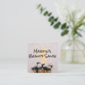 Makeup Brushes | Makeup Artist Quadratische Visitenkarte (Stehend Vorderseite)