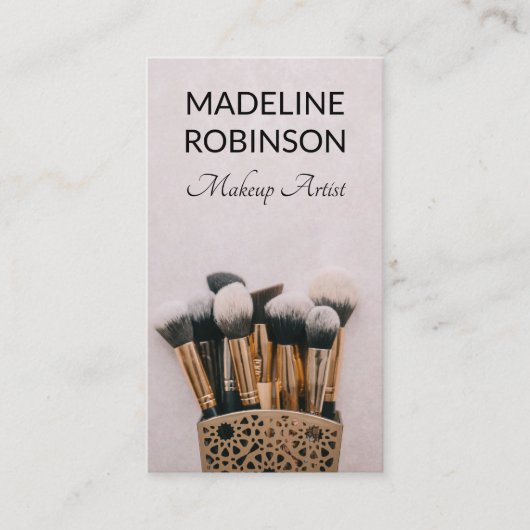 Makeup Brushes | Makeup Artist Terminkarte (Vorderseite)