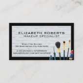 Makeup Brushes | Moderne Weiße Mauer Visitenkarte (Vorderseite)