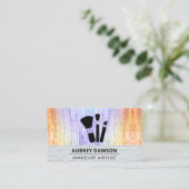 Makeup Brushes | Steine und farbige Textur Visitenkarte (Stehend Vorderseite)