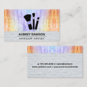 Makeup Brushes | Steine und farbige Textur Visitenkarte (Vorne/Hinten)