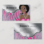 Makeup Business Card American Zebra PS Visitenkarte (Vorne/Hinten)