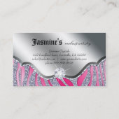 Makeup Business Card American Zebra PS Visitenkarte (Rückseite)
