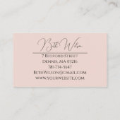 Makeup Business Card, Pink & Black Visitenkarte (Rückseite)