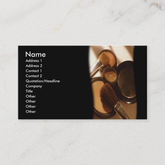 Makeup Business Card Visitenkarte (Vorderseite)