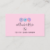 Makeup Business Card Visitenkarte (Rückseite)