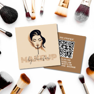 Makeup By Chic Custom Professional QR Code Visagis Quadratische Visitenkarte