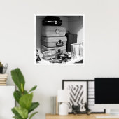 Makeup Collection Schwarz-weiß Fotografie Poster (Heimbüro)