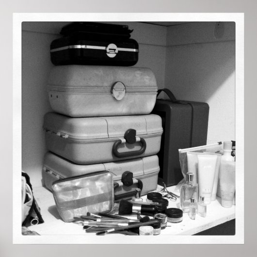 Makeup Collection Schwarz-weiß Fotografie Poster (Vorne)