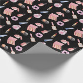 Makeup Cosmetics-Muster Kosmetologie Geschenkpapier (Ecke)