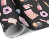 Makeup Cosmetics-Muster Kosmetologie Geschenkpapier (Rolleneckpunkt)
