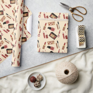 Makeup Cosmetics-Muster Kosmetologie Geschenkpapier