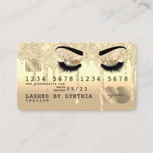 Makeup Credit Card lasen queen dripping gold Visitenkarte