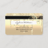 Makeup Credit Card lasen queen dripping gold Visitenkarte (Rückseite)