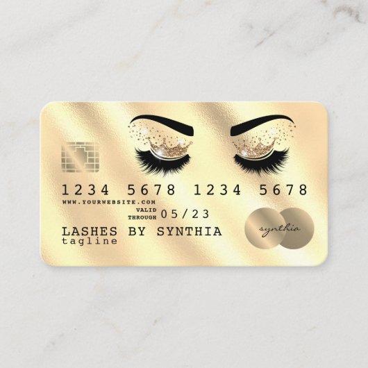 Makeup Credit Card Visitenkarte (Vorderseite)