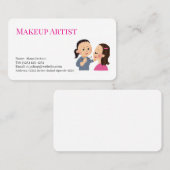 Makeup-Dienstleistungen bearbeitbare Visitenkarte (Vorne/Hinten)