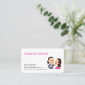 Makeup-Dienstleistungen bearbeitbare Visitenkarte (Stehend Vorderseite)