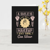 Makeup - Ein Lächeln ist das beste Make-up Karte (Gelbe Blume)