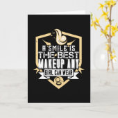 Makeup - Ein Lächeln ist das beste Make-up Karte (Gelbe Blume)