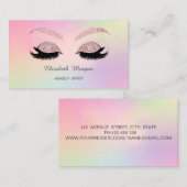 Makeup Elegant Glitzer Imitate Lashes Holographisc Visitenkarte (Vorne/Hinten)