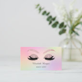 Makeup Elegant Glitzer Imitate Lashes Holographisc Visitenkarte (Stehend Vorderseite)