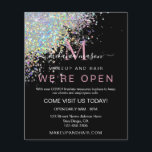 Makeup Elegant Holographic Rose Gold Glitzer Black Flyer<br><div class="desc">Makeup Elegant Holographic Rose Gold Glitzer Wir sind Open Salon Black Flyer</div>