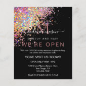 Makeup Elegant Holographic Rose Gold Glitzer Black Flyer (Hinten)