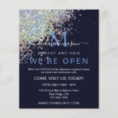 Makeup Elegant Holographic Rose Gold Glitzer Blue Flyer (Hinten)