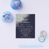 Makeup Elegant Holographic Rose Gold Glitzer Blue Flyer (Einzeln)