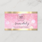 Makeup Esthetician Lash Nails QR Code Logo Glitzer Visitenkarte (Vorderseite)