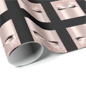 Makeup Event Lashes Rose Spark Bridal Sweet16. Geschenkpapier (Rolleneckpunkt)