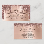 Makeup Event Planner Rose Crown Glitzer Tropfen Visitenkarte (Vorne/Hinten)