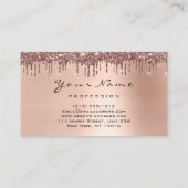 Makeup Event Planner Rose Crown Glitzer Tropfen Visitenkarte (Rückseite)