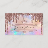 Makeup Event Planner Rose Crown Holograph Crown Cr Visitenkarte (Vorderseite)