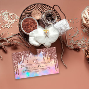 Makeup Event Planner Rose Crown Holograph Crown Cr Visitenkarte