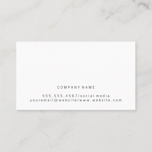 Makeup Exquisite Hues Visitenkarte (Rückseite)