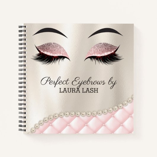 Makeup Eye Lash Brow Tufls Notebook Notizblock (Vorderseite)