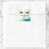 Makeup Eye Lash Lashes Saubere Mermaid Perlen Quadratischer Aufkleber (Tasche)