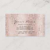 Makeup Eyebrow Eye Lashes Damask Glitzer WELLNESS- Visitenkarte (Rückseite)