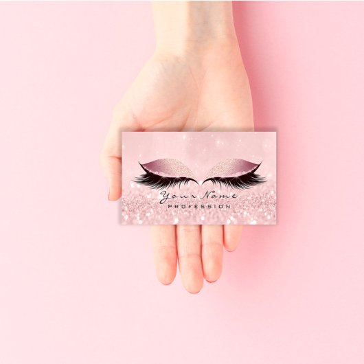 Makeup Eyebrow Eye Lashes Studio Glitzer WELLNESS- Visitenkarte