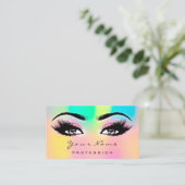 Makeup Eyebrow Eyelashes Glitzer Bright Holographi Visitenkarte (Stehend Vorderseite)