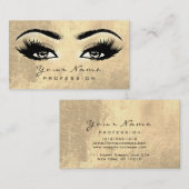 Makeup Eyebrow Eyes Lashes Brown Gold Lux Visitenkarte (Vorne/Hinten)