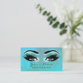 Makeup Eyebrow Eyes Lashes Brown Ocean Lux Visitenkarte (Stehend Vorderseite)