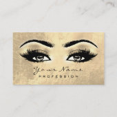 Makeup Eyebrow Eyes Lashes Browns Gold Visitenkarte (Vorderseite)
