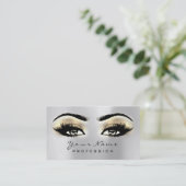 Makeup Eyebrow Eyes Lashes Browns WELLNESS-CENTER Visitenkarte (Stehend Vorderseite)